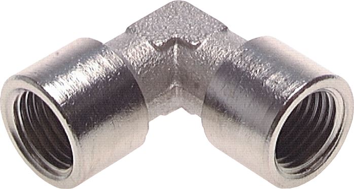 Zgleden uprizoritev: 90° angle with female thread (forged), nickel-plated brass