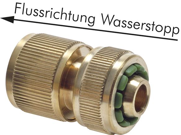Zgleden uprizoritev: Coupling plug with hose connection, brass