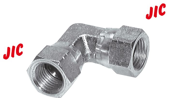 Voorbeeldig Afbeelding: Hoek-schroefverbinding 90° met JIC-tap (binnen)