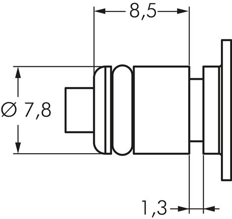 Vue détaillée: Dimensions du connecteur