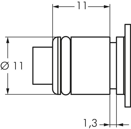 Vue détaillée: Dimensions du connecteur