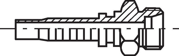 Exemplarische Darstellung: Stahl-Pressarmatur für Hydraulikschlauch, CEF