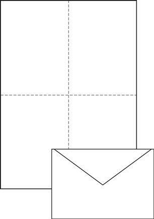 Anvendelseseksempel: DIN A4 dobbelt foldet/DIN C6