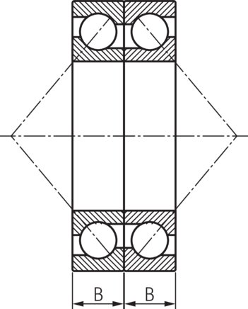 Exemple d'application: Les forces axiales sont absorbées dans les deux directions