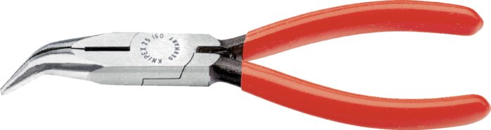 Zgleden uprizoritev: Flat round nose pliers (angled, polished with dipping plastic handles)