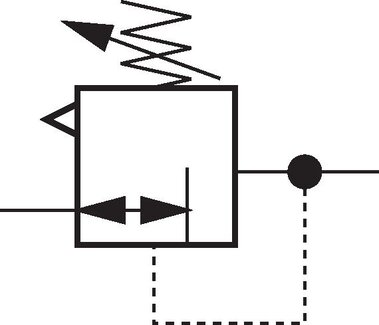 Schaltsymbol: Druckregler