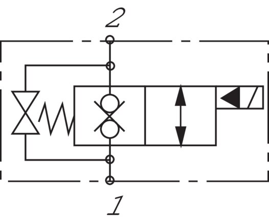 Schematic symbol: closed without power, locked on both side