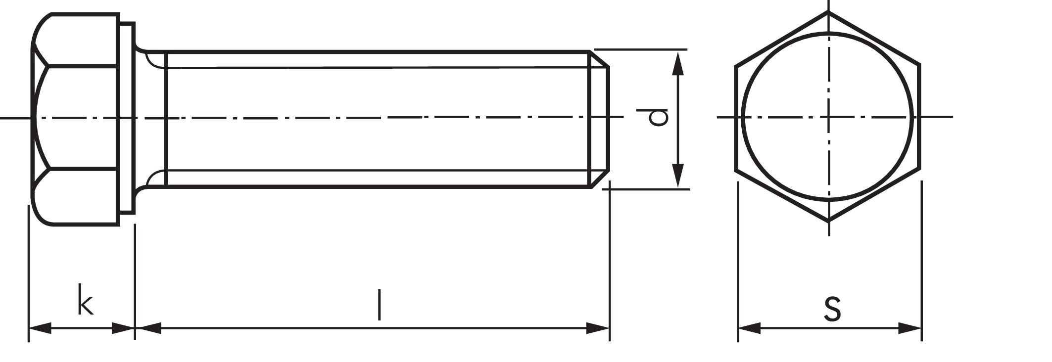 Schraube M7 x 16 DIN 933-zn - Industriebedarf Grafe
