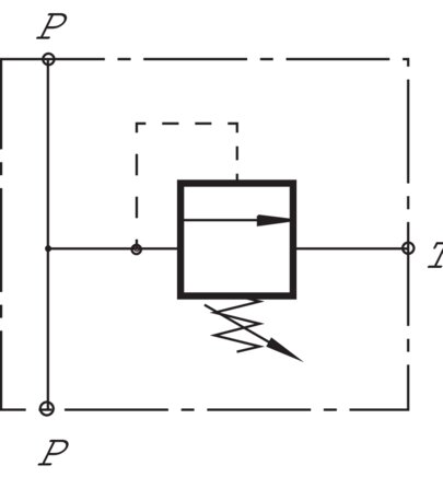 Schematic symbol: Direct control, nominal flow 30 l/min