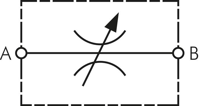 Schaltsymbol: Drosselventil