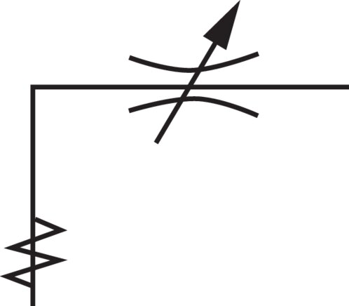 Schaltsymbol: Drosselventil (zu- und abluftregelnd - C)