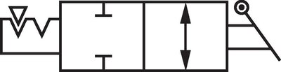 Schematic symbol: 2/2-way shut-off valve