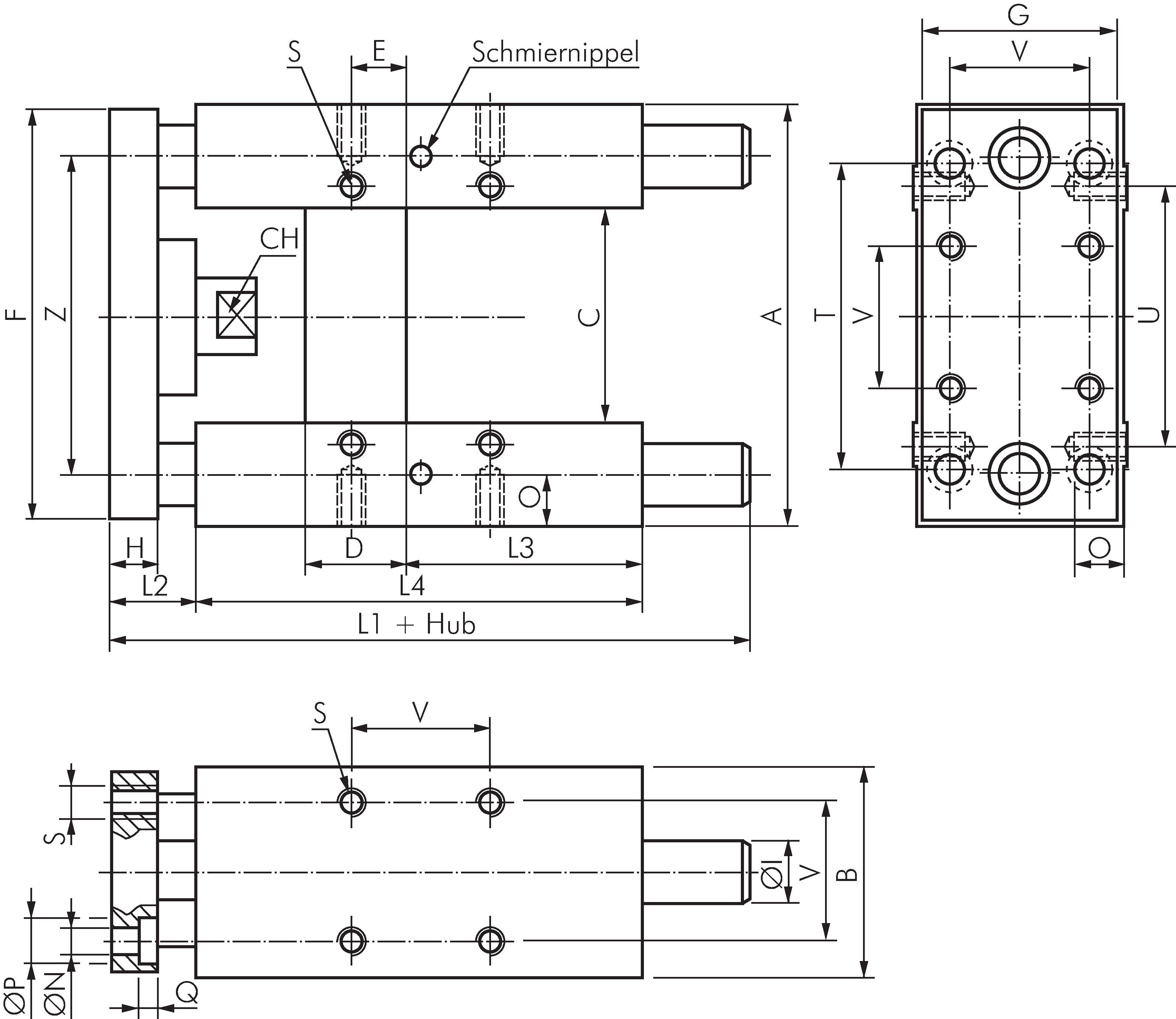 Feststelleinheit komplett für ISO15552-Zylinder Ø 63mm (XL63BREMS) -  Landefeld - Pneumatik - Hydraulik - Industriebedarf