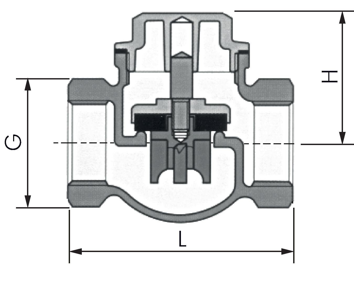 Rückschlagventil (schwer), G 1-1/2, PN 20, Rotguss (RUCK112S) - Landefeld  - Pneumatik - Hydraulik - Industriebedarf