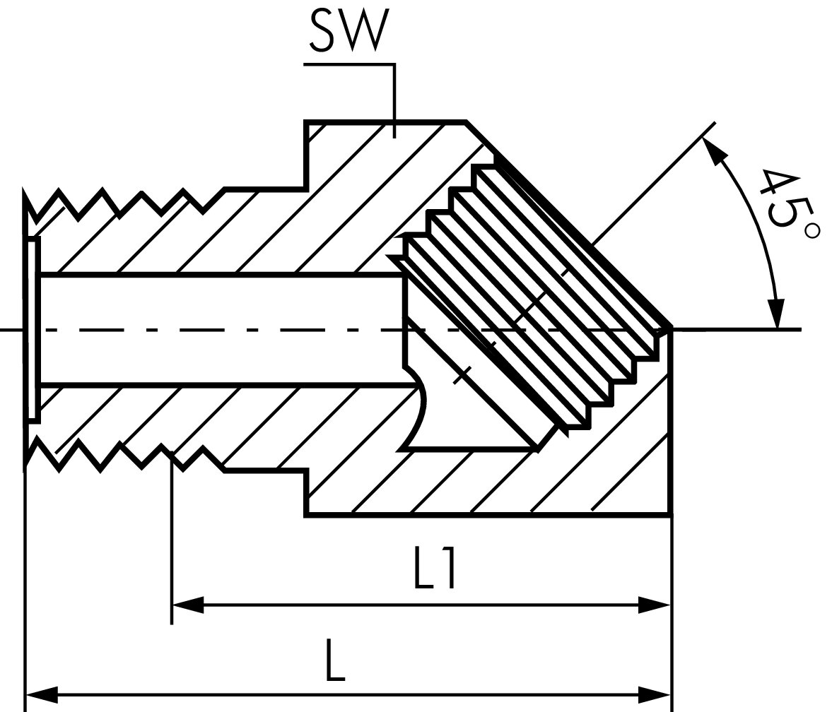 Schlauchverbinder 11 - 12mm / 7 - 8mm, Stahl verzinkt (8281006) - Landefeld  - Pneumatik - Hydraulik - Industriebedarf