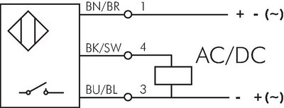 Skiftesymbol: 3-leder-Reed-sensor