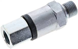 Produktbild von 1/2 Zoll Schlauch-Drehgelenk 5024-Ni-AL FXF – 5000 PSI, Vernickelter Stahl, 90° Drehbar, NPT Innen-zu-Innen