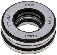 MOCHU Druckkugellager 51102 – 15 x 28 x 9 mm, Axial, Offener Stahlkäfig