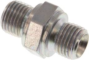 Hydraulic double nipple G 1/4"-G 1/4", Zinc plated steel(DN 1414 HD)