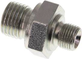 Hydraulic double nipple G 1/4"-G 1/8", Zinc plated steel(DN 1418 HD)