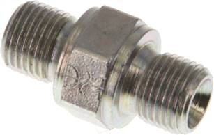 Hydraulic double nipple G 1/8"-G 1/8", Zinc plated steel(DN 1818 HD)