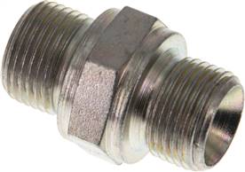 Hydraulic double nipple G 3/8"-G 3/8", Zinc plated steel(DN 3838 HD)