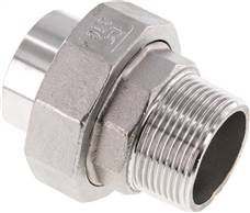 raccord fileté à souder à joint plat R 1-1/4"(fil. mâle)-42,4 mm(DNT 114114 ASAF ES)