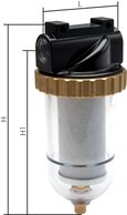 STANDARD Fini filter (pod-mikrofilter) G 1/2", Standard 3