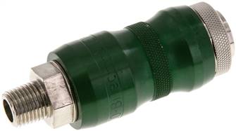 Safety coupling socket (NW7,2) R 1/4"(male thread) m. HSV(KDGSI 14 NW7 HSV)