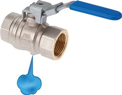 Brass ball valve with venting borehole G 2",PN 14