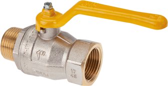 Brass ball valve, DVGW, R 1-1/4" (male thread / female thread), -0,9 do 30bar