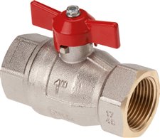 Brass ball valve, Rp 3/8", -0,9 do 50 bar, full throughway