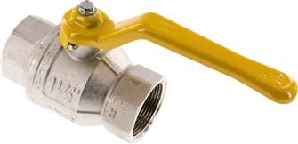 Brass ball valve, DVGW, Rp 1-1/2", -0,9 do 30 bar