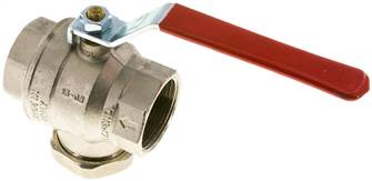Brass ball valve with strainer, G 1-1/2"