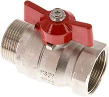 Brass ball valve, Eco-Line, R 1-1/4" / Rp 1-1/4", 0 do 25bar