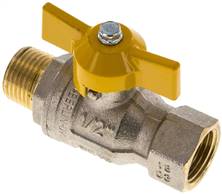 Brass ball valve, DVGW, R 1/2" (male thread / female thread), -0,9 do 50bar