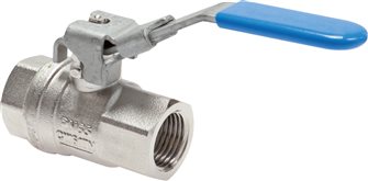 Brass ball valve, lockable, Rp 2", -0,98 do 40 bar