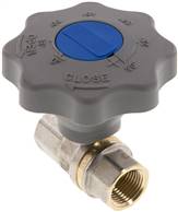Soft close brass ball valve, Rp 1/2", 0 do 50bar, DVGW