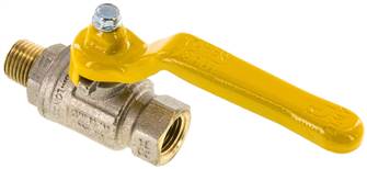 Brass ball valve, DVGW, R 1/4" (male thread / female thread), -0,9 do 50bar