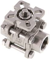 Stainless steel ball valve, direct assembly flange G 3/4",PN 63