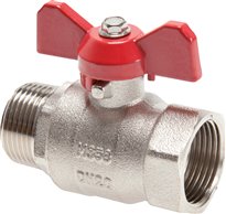 Brass ball valve, Eco-Line, R 1/4" / Rp 1/4", 0 do 25bar