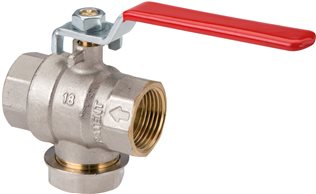 Brass ball valve with strainer, G 2"