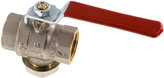 Brass ball valve with strainer, G 3/4"