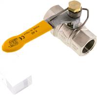 Brass ball valve, G 3/4", -0,98 do 40bar, spring locking