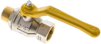 Brass ball valve, DVGW, R 3/4" (male thread / female thread), -0,9 do 40bar