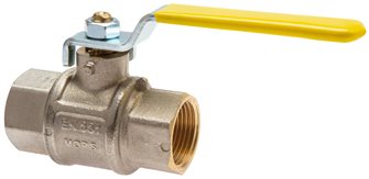 Brass ball valve, Rp 1/2", 0 do 50bar, for oxygen (Ind.)