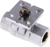 Brass ball valve, direct assembly flange Rp 3/8", -0,9 do 40bar