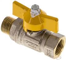 Brass ball valve, DVGW, R 3/8" (male thread / female thread), -0,9 do 50bar