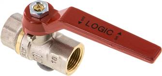 Brass ball valve, Rp 3/8", -0,9 do 80 bar, manufactured silicone-free