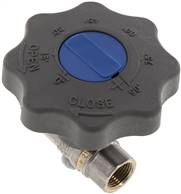 Soft close brass ball valve, Rp 3/8", 0 do 50bar, DVGW